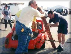 Steve Waddington's car after a "rare" spin