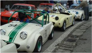 Charles Marriot (Modified Frogeye), Ian Burgin ( 1000 cc lightweight screamer), Conrad Bos/Tony Davis ( 1380 FISC Frogeye)