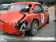 Steve Waddington's car after a "rare" spin